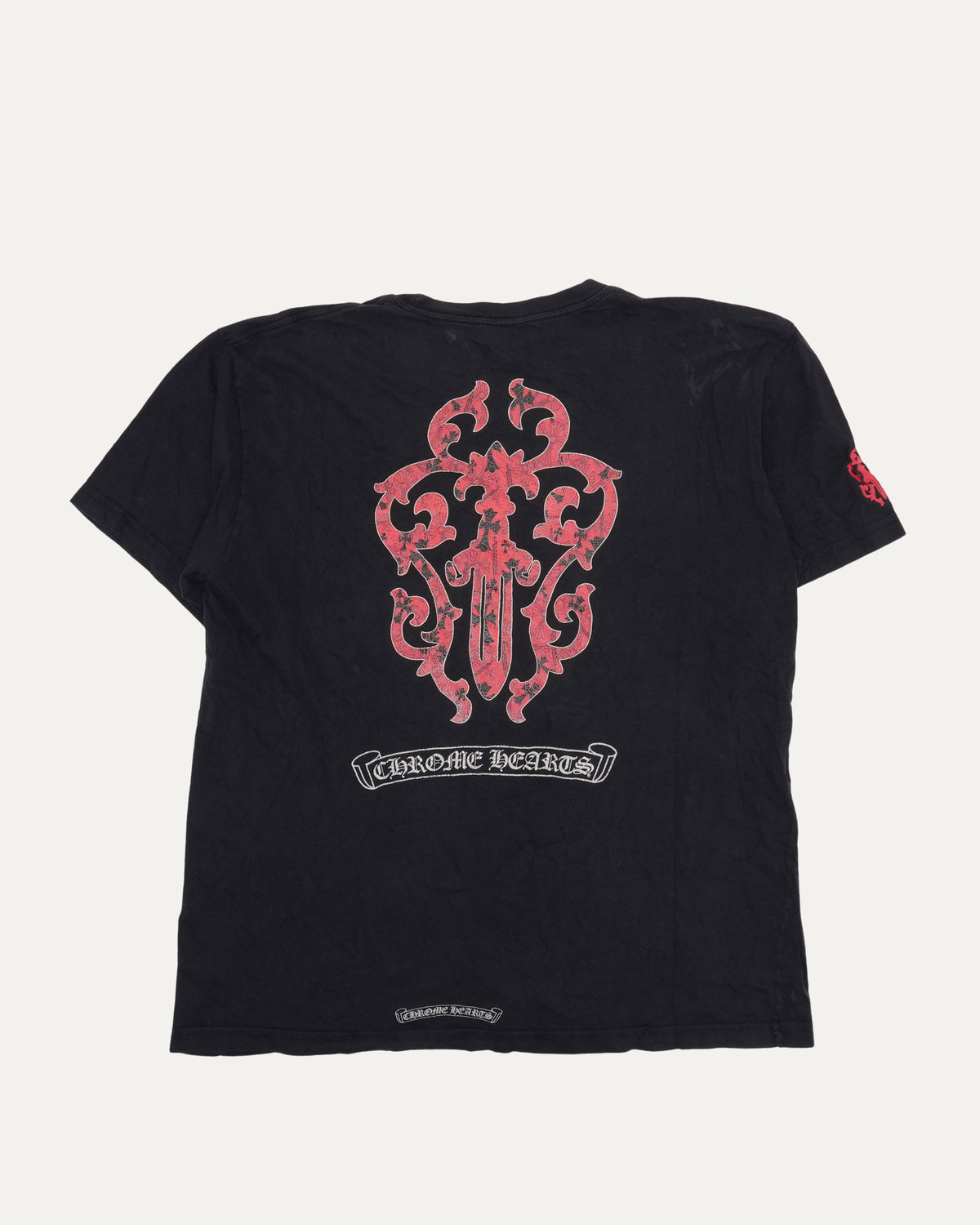 Stencil Vine Dagger Pocket T-Shirt