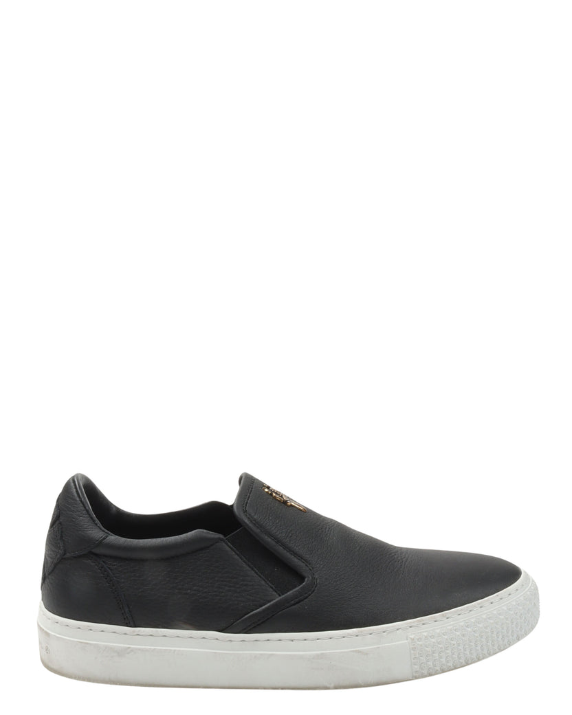 Dagger Embellished Slip-On Leather Sneaker