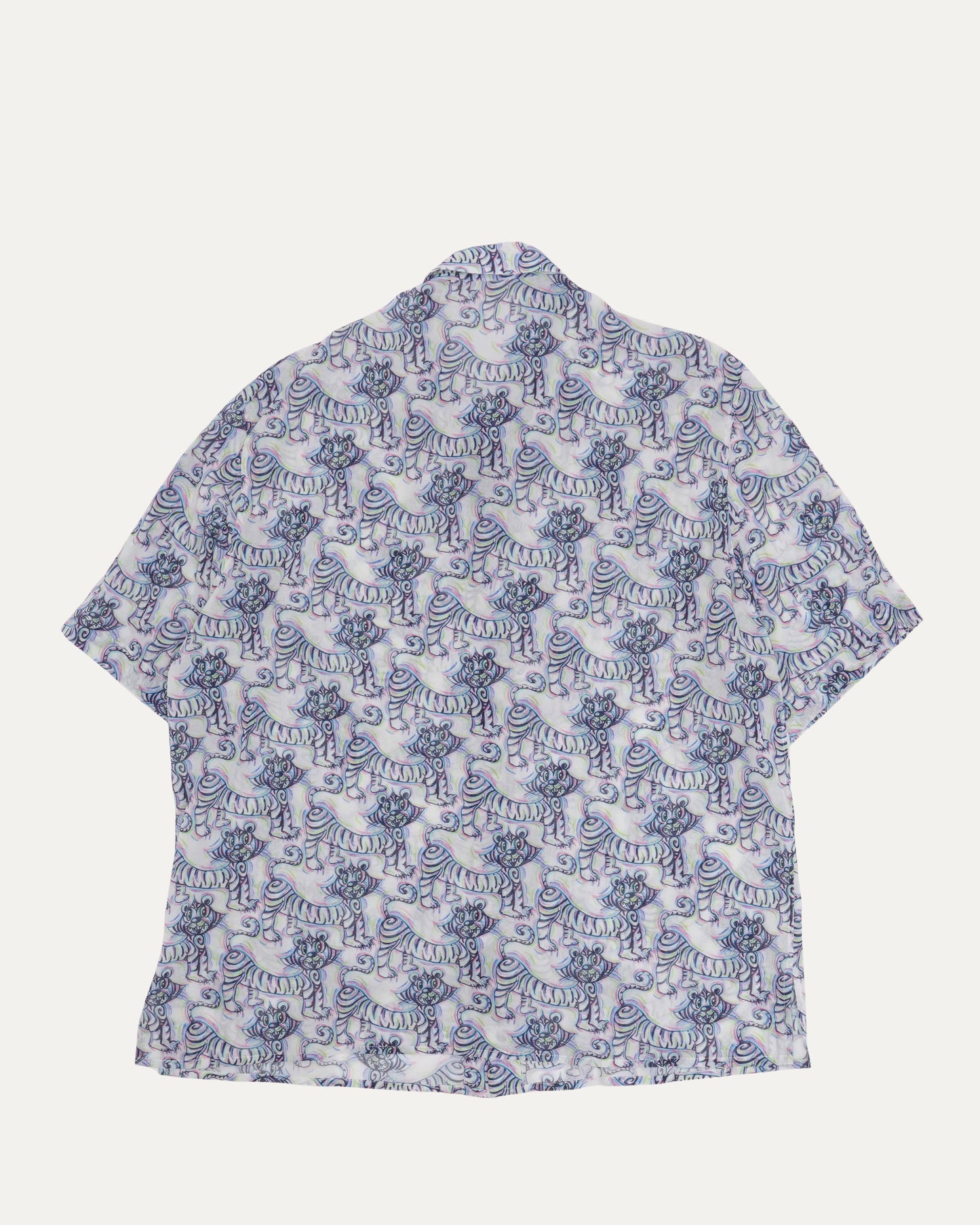 Kenny Scharf Tiger Print Short Sleeve Shirt