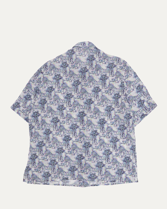 Kenny Scharf Tiger Print Short Sleeve Shirt