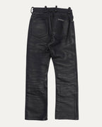 Leather Cross Patch Fleur Knee Pants