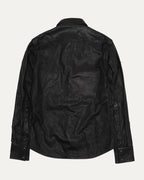 Fleur Yoke Leather Cross Patch Military Shirt