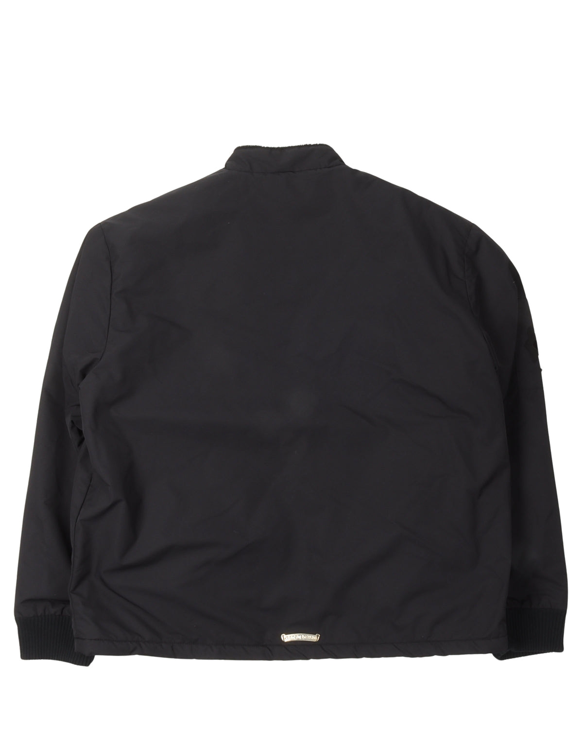 Faux Fur Lined Cemetery Cross Patch Racing Jacket