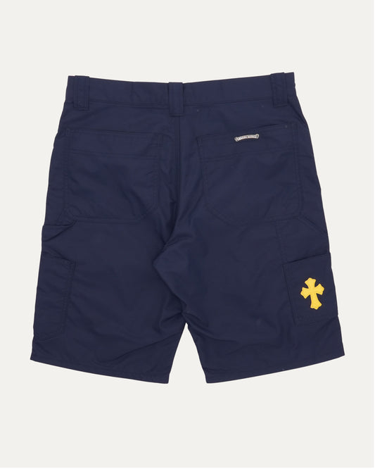 Nylon and Leather Double Knee Shorts