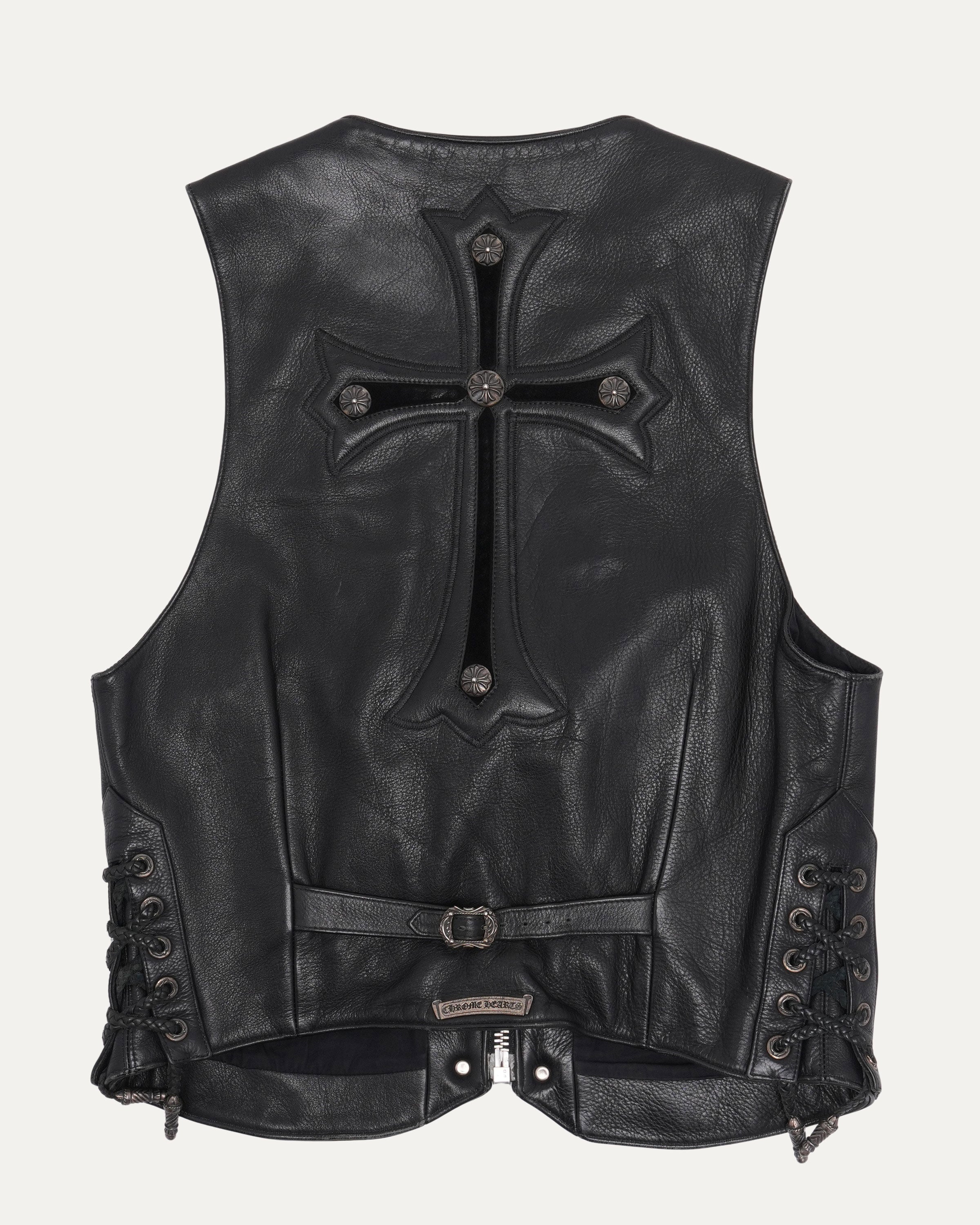 Chrome Hearts Cross Embellished Leather Vest – Justin Reed