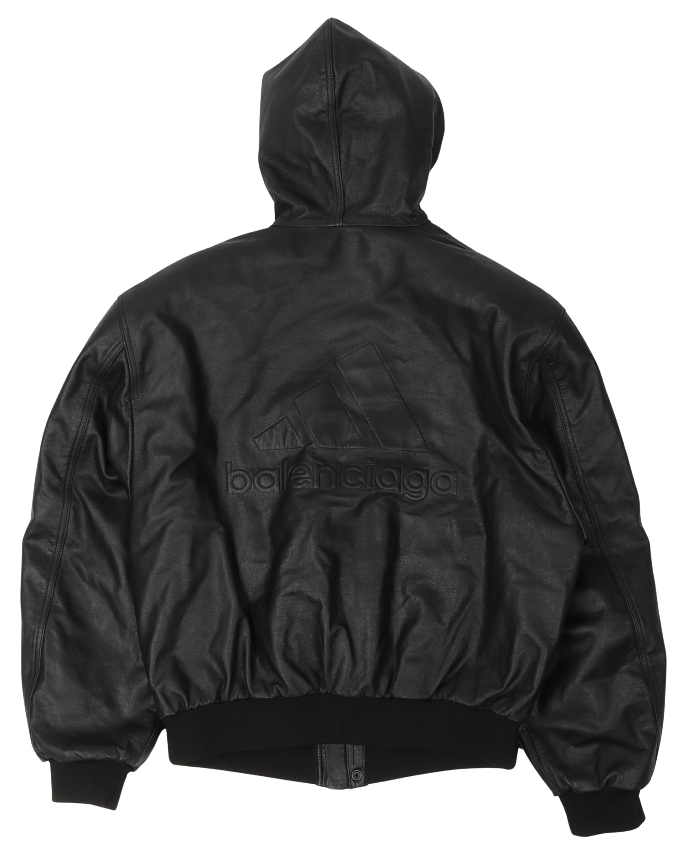 Adidas Leather Hooded Jacket