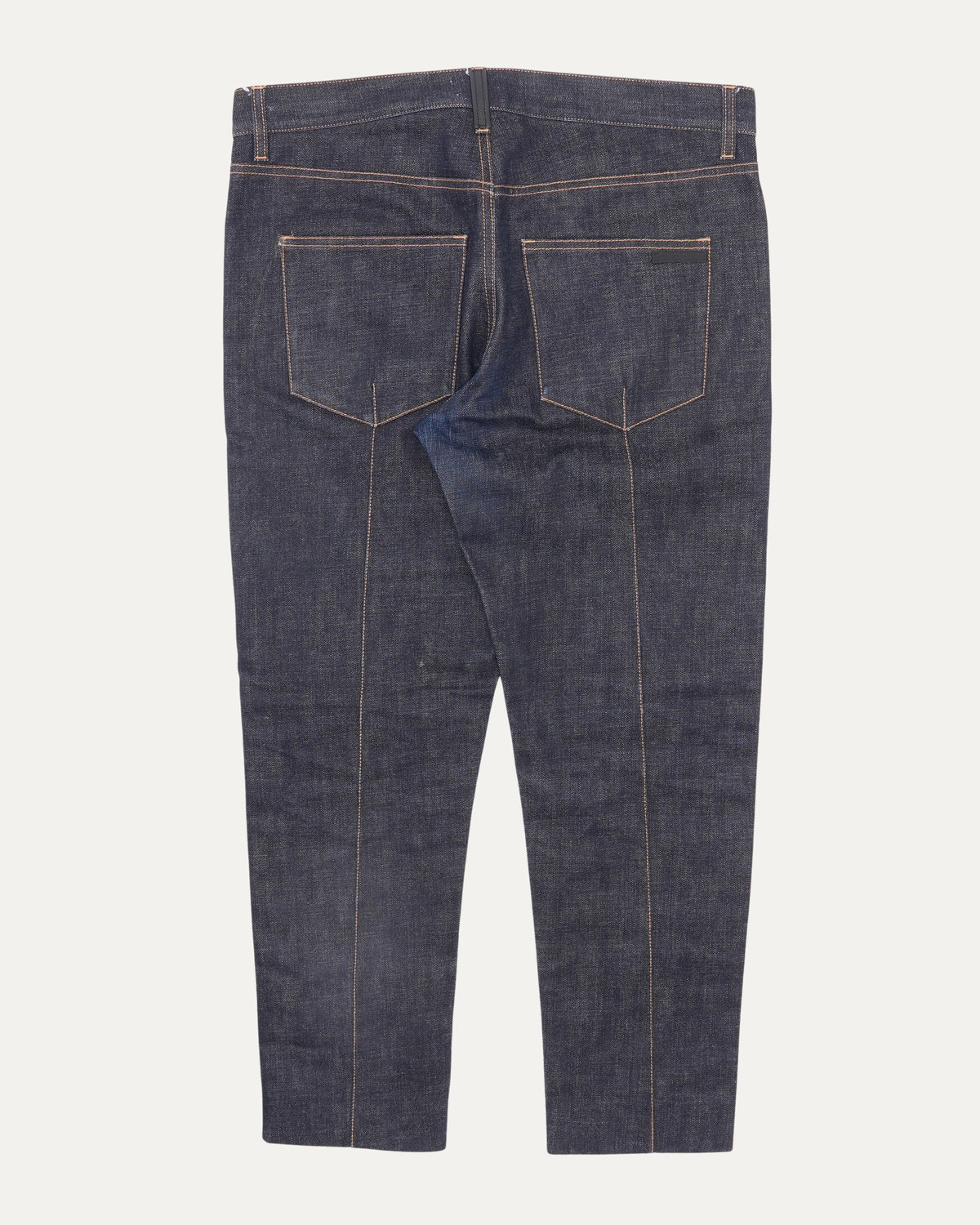 Leather Front Jeans