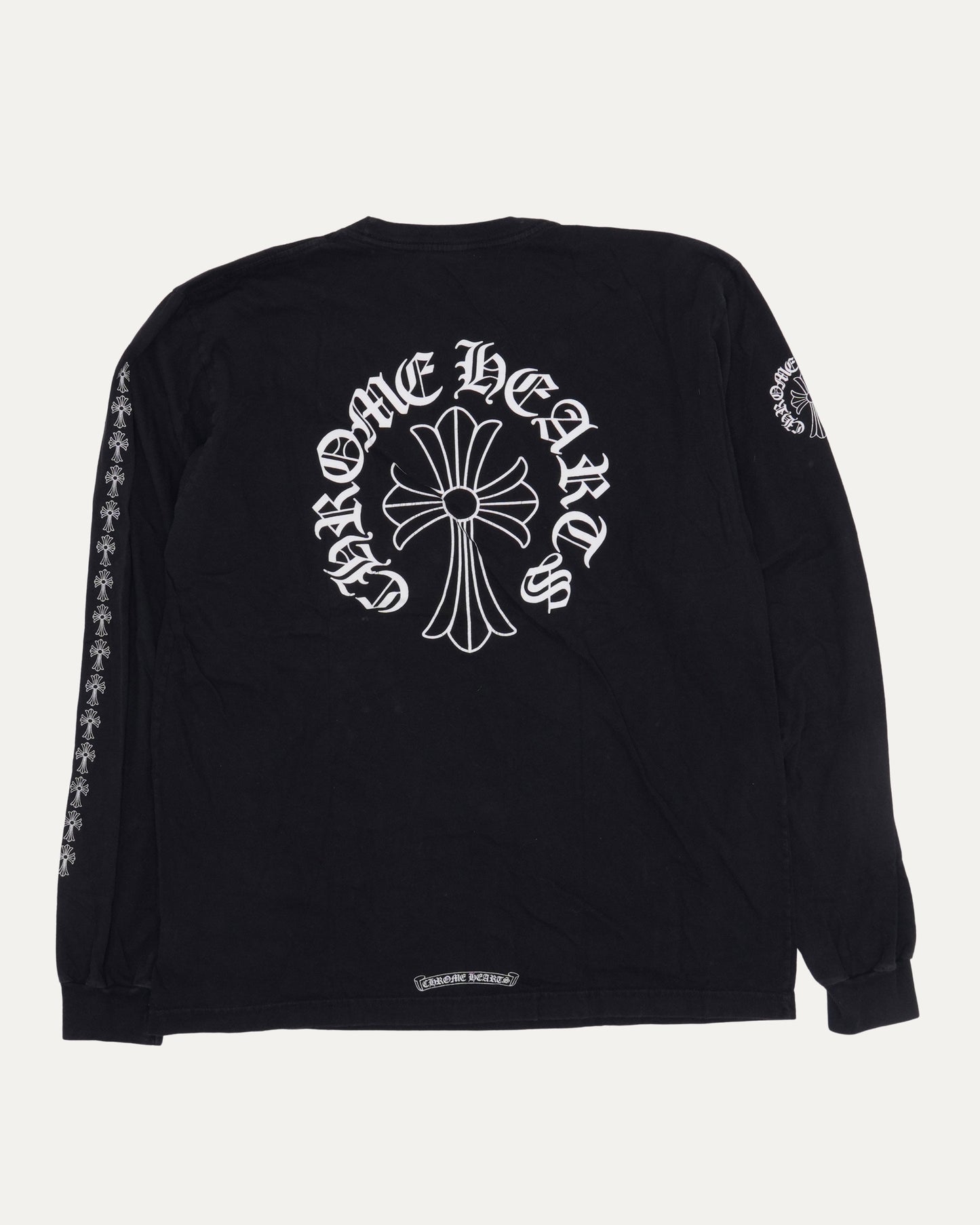 Neck Logo Cross Long Sleeve Pocket T-Shirt