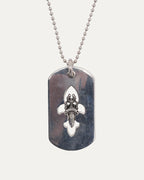Cross Cutout Dagger Dog Tag Pendant