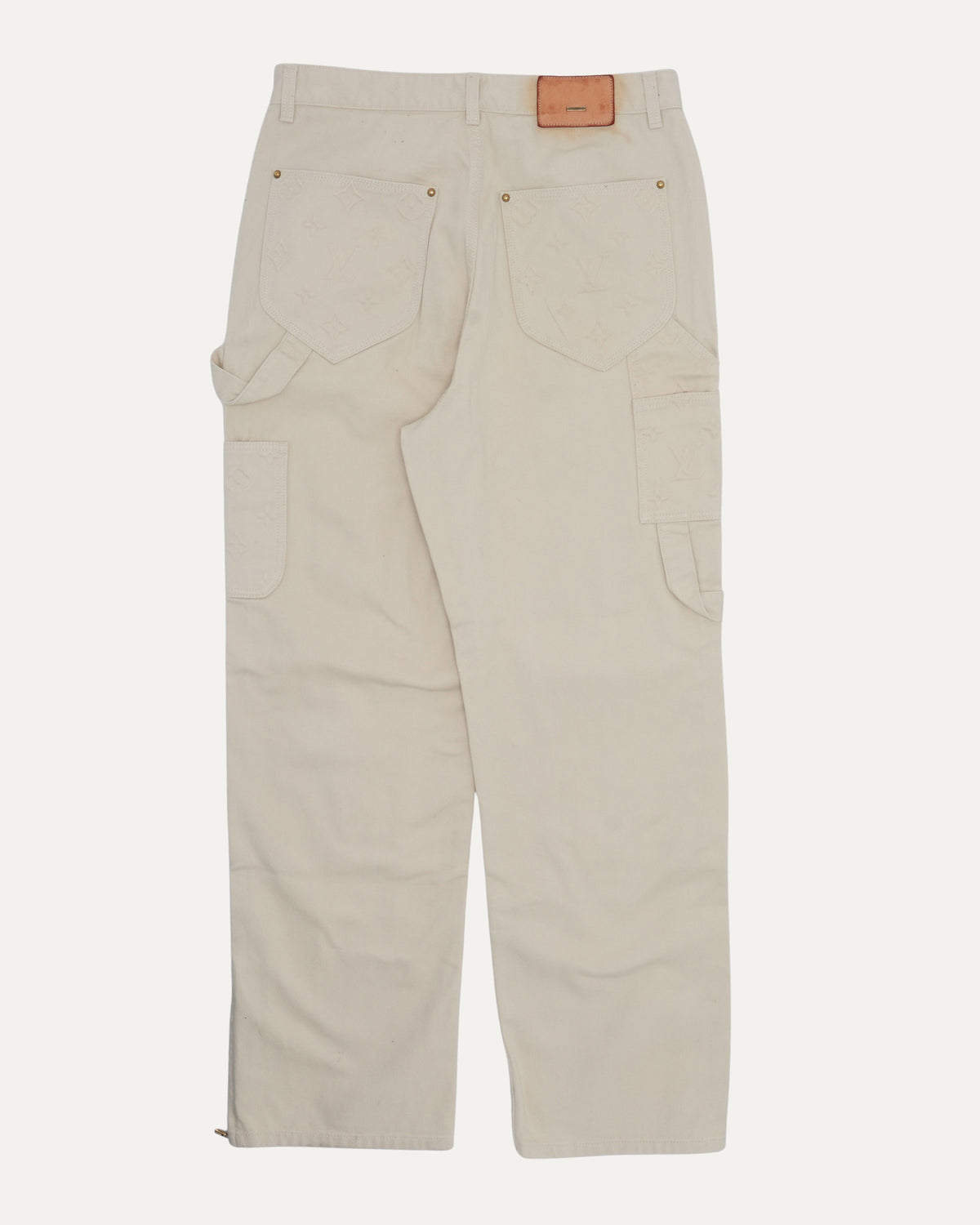 Monogram Embossed Double Knee Pants