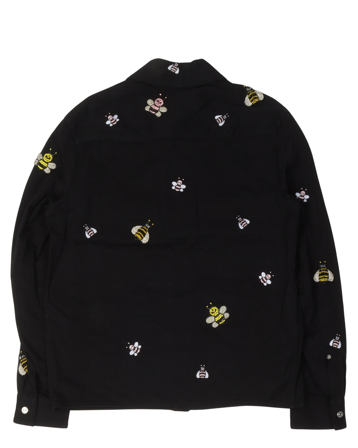Kaws Crystal Embroidered Patch Shirt