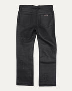 Leather Cross Patch Pants