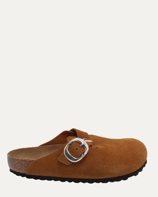 Dagger Embellished Birkenstock Boston Suede Mule