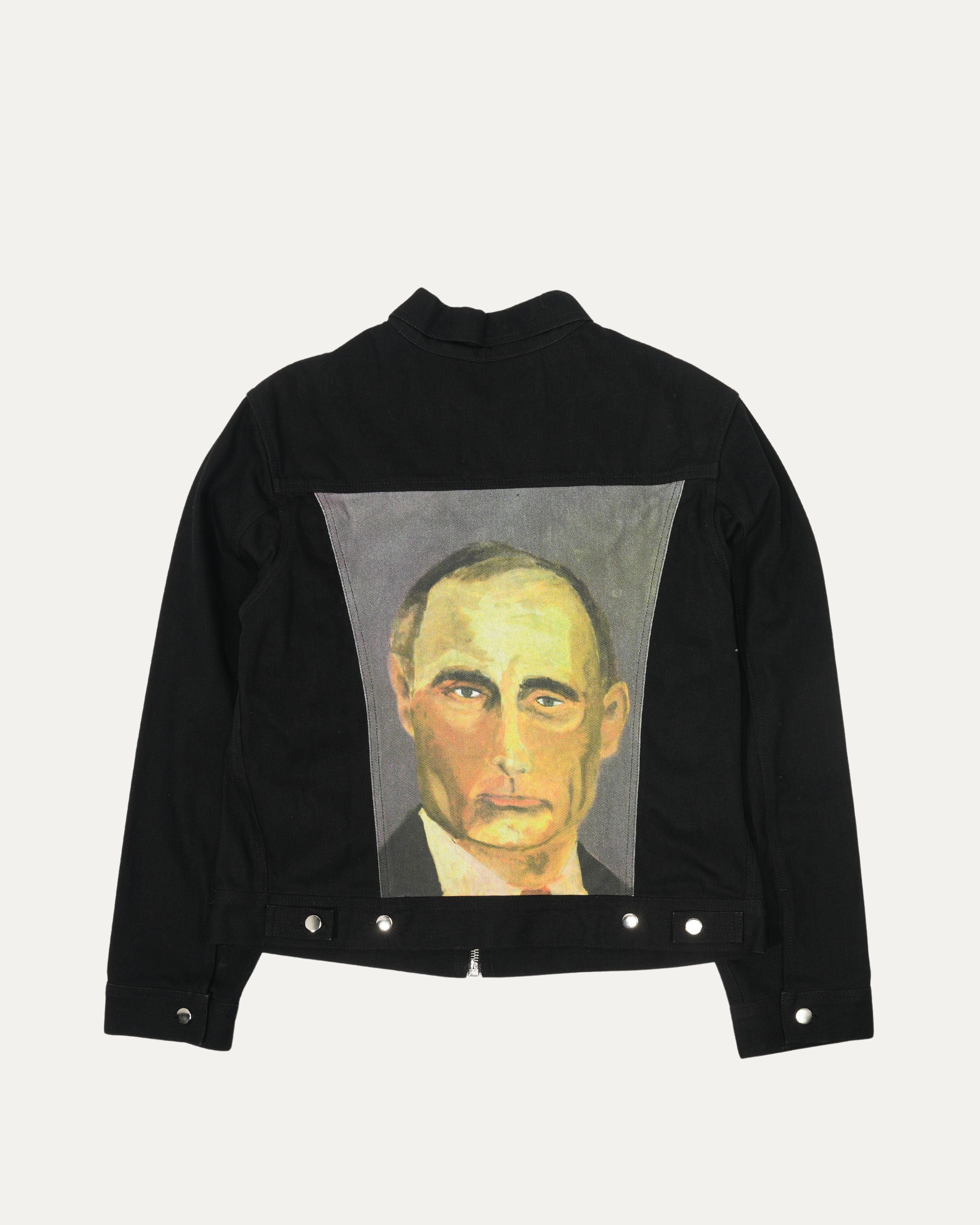 Putin Portrait Denim Trucker Jacket