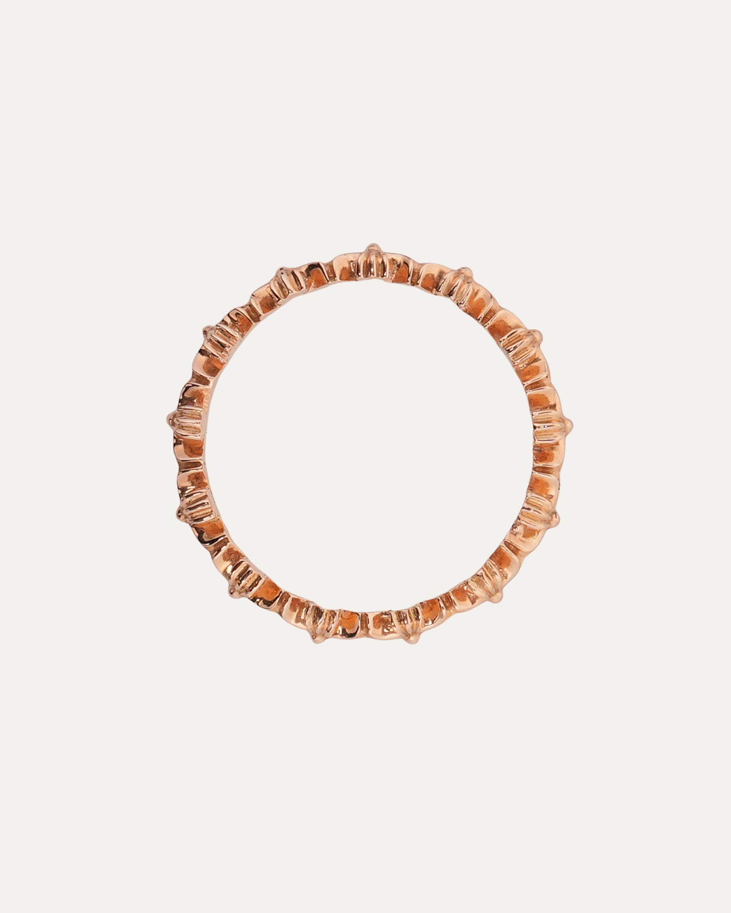 Gold Tiny E Band Ring
