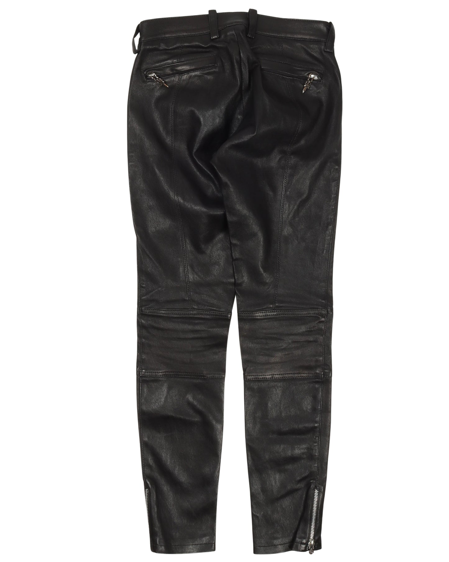 Slim Fit Leather Pants