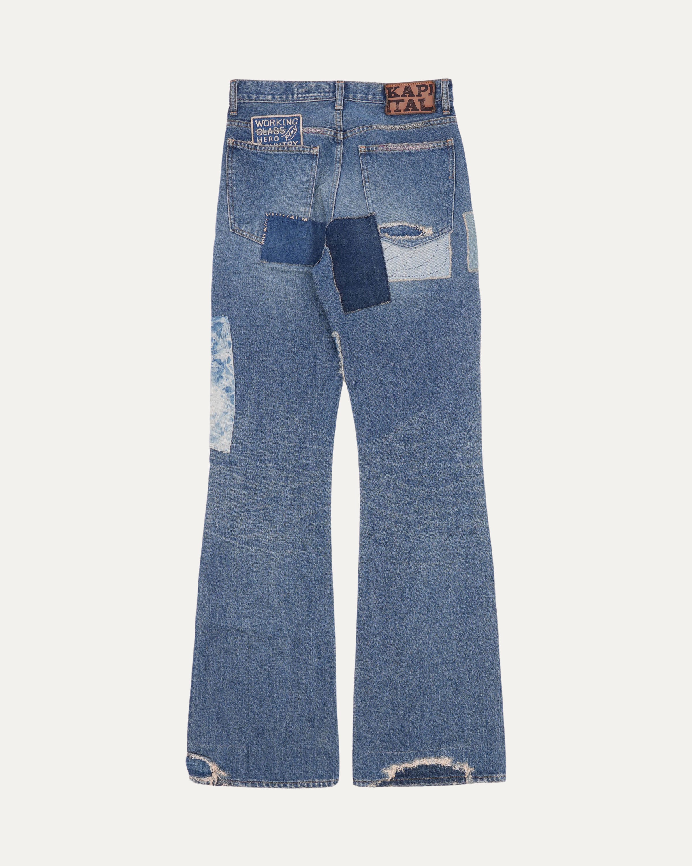 14oz Denim 5P Crazy Dixie Remake Rat Flare Pants