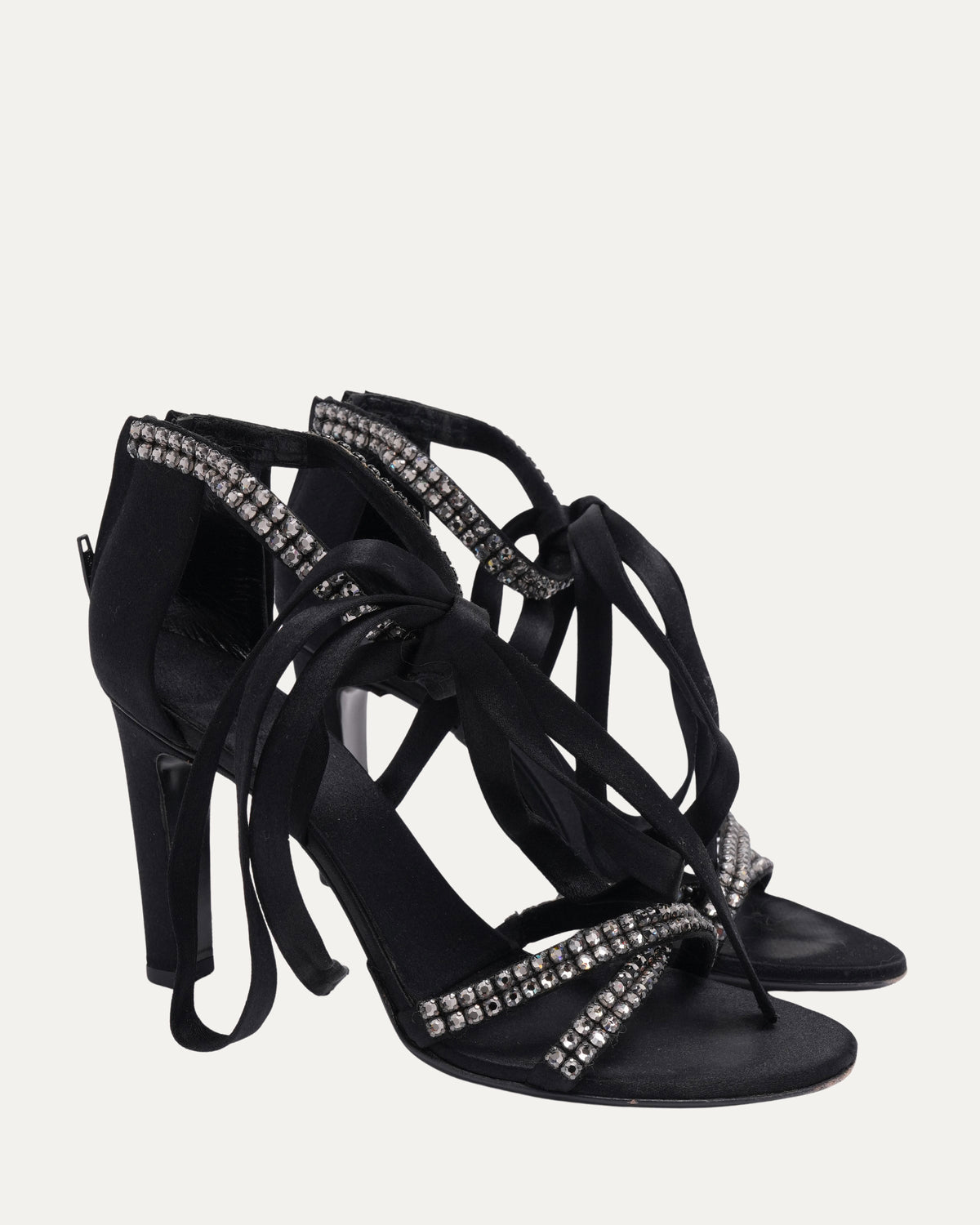 FW 2004 Satin and Crystal Heels