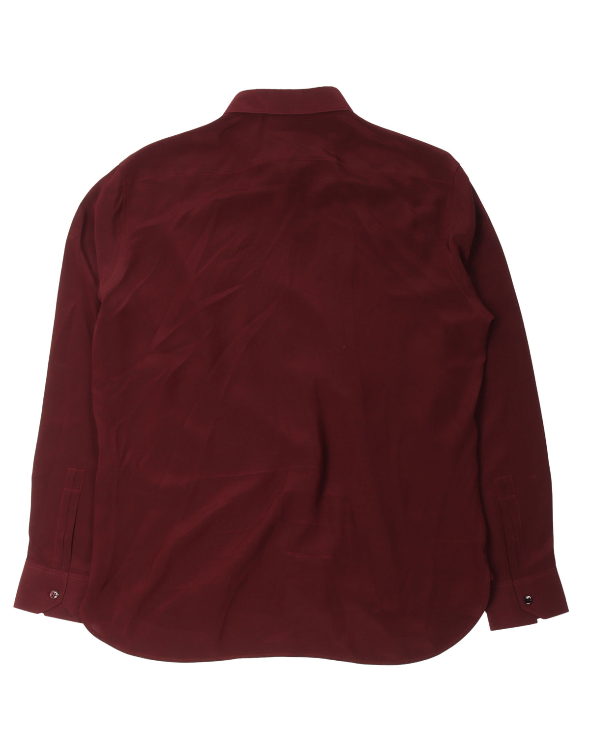 Silk Crepe de Chine Hidden Placket Shirt