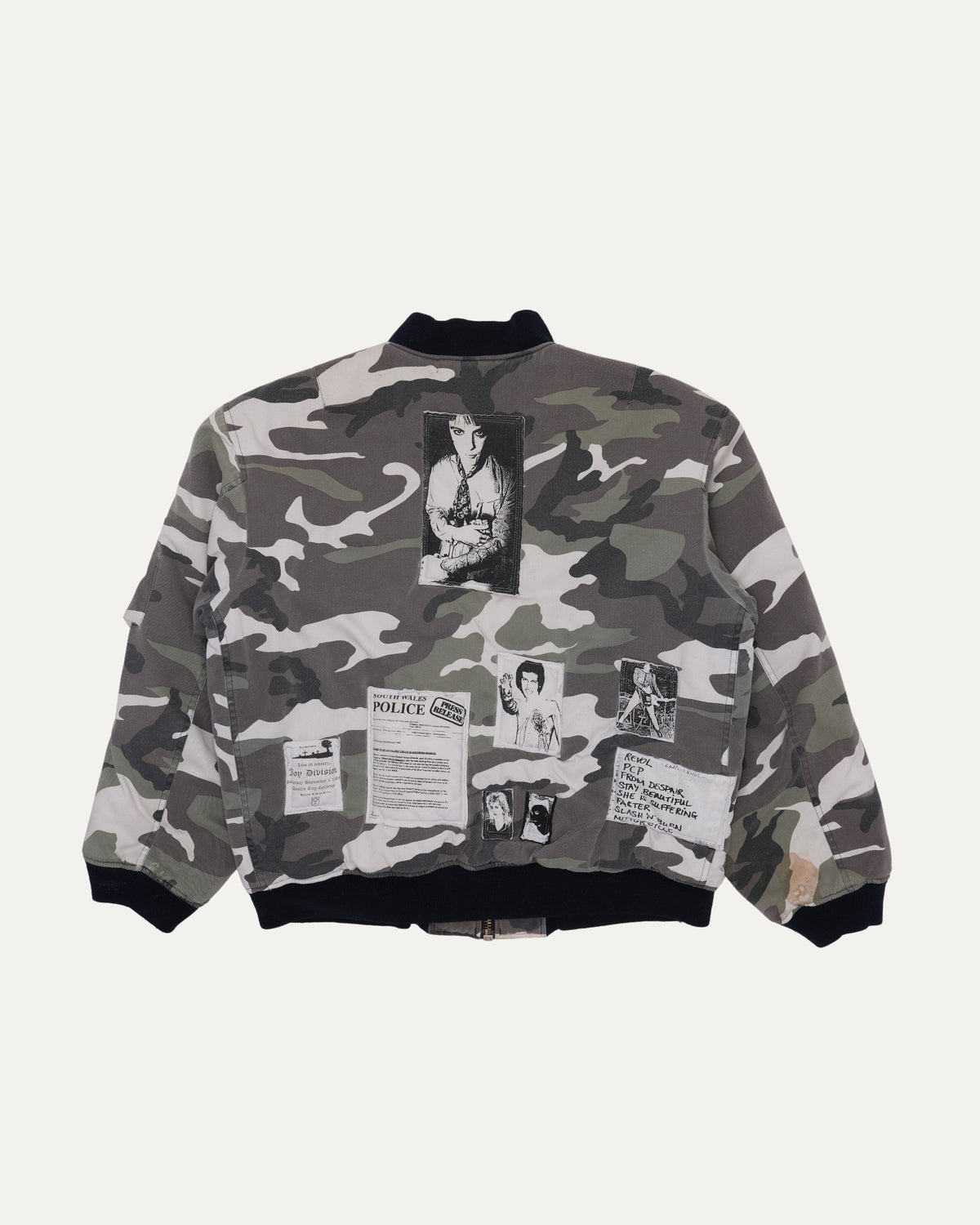 AW01 "Riot, Riot, Riot" MA-1 Camouflage Patch Bomber
