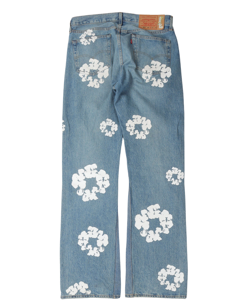 Levi's Cotton Wreath Flared Jeans