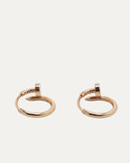 Rose Gold Nail Earrings