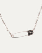 Safety Pin Roll Chain Necklace
