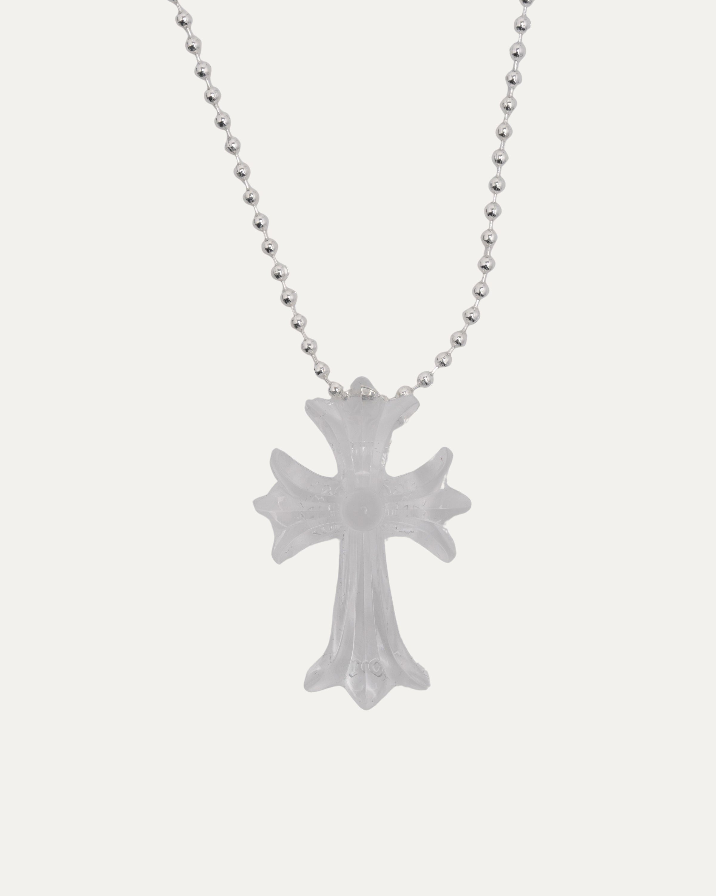 CHROME HEARTS Silicorn ネックレス ホワイト Chrome Hearts Silichrome Cross Necklace – Justin Reed