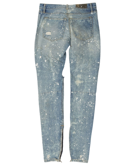 Romper Bleached Denim Jeans