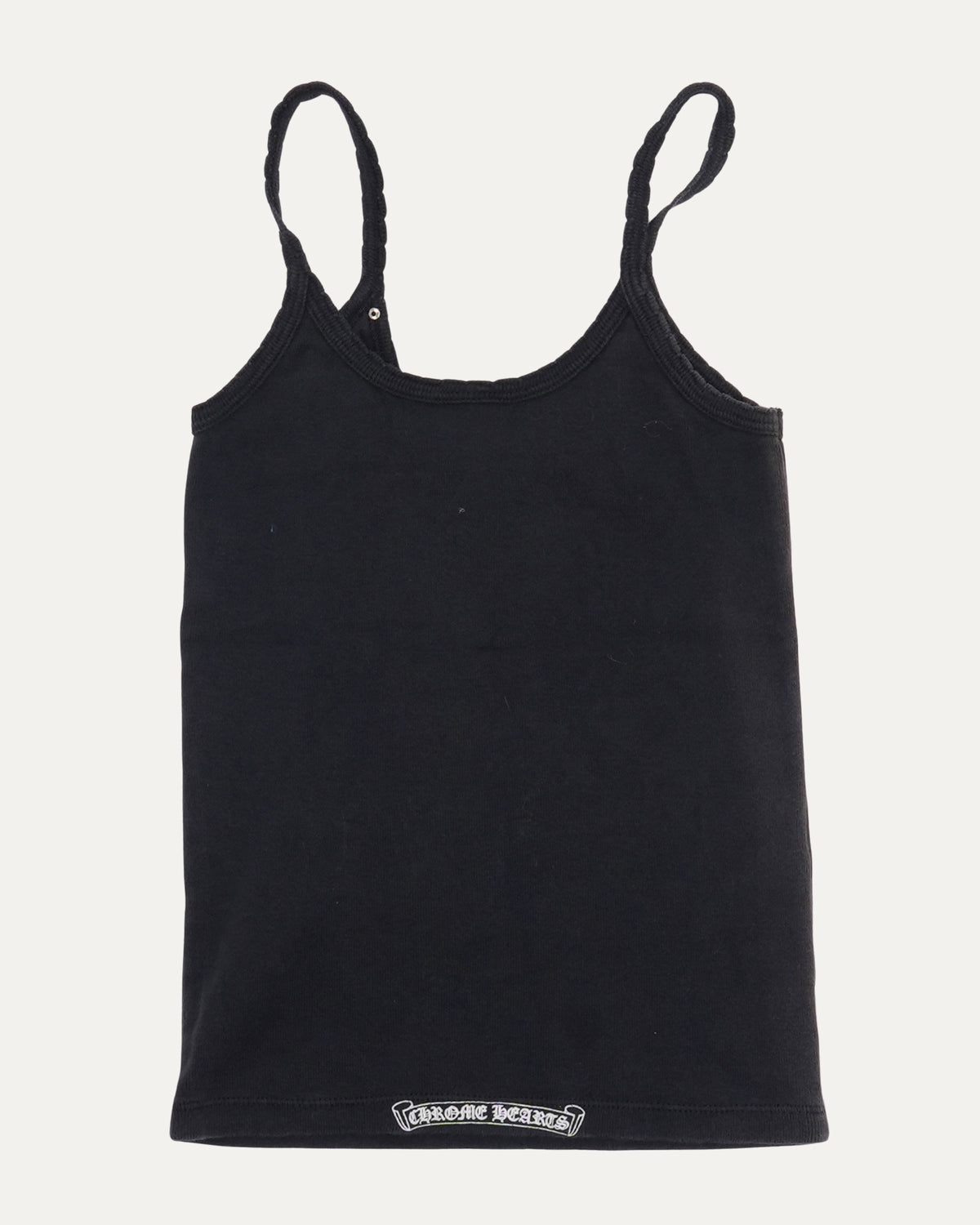 Rhinestone Vertical Logo Cropped Tank Top