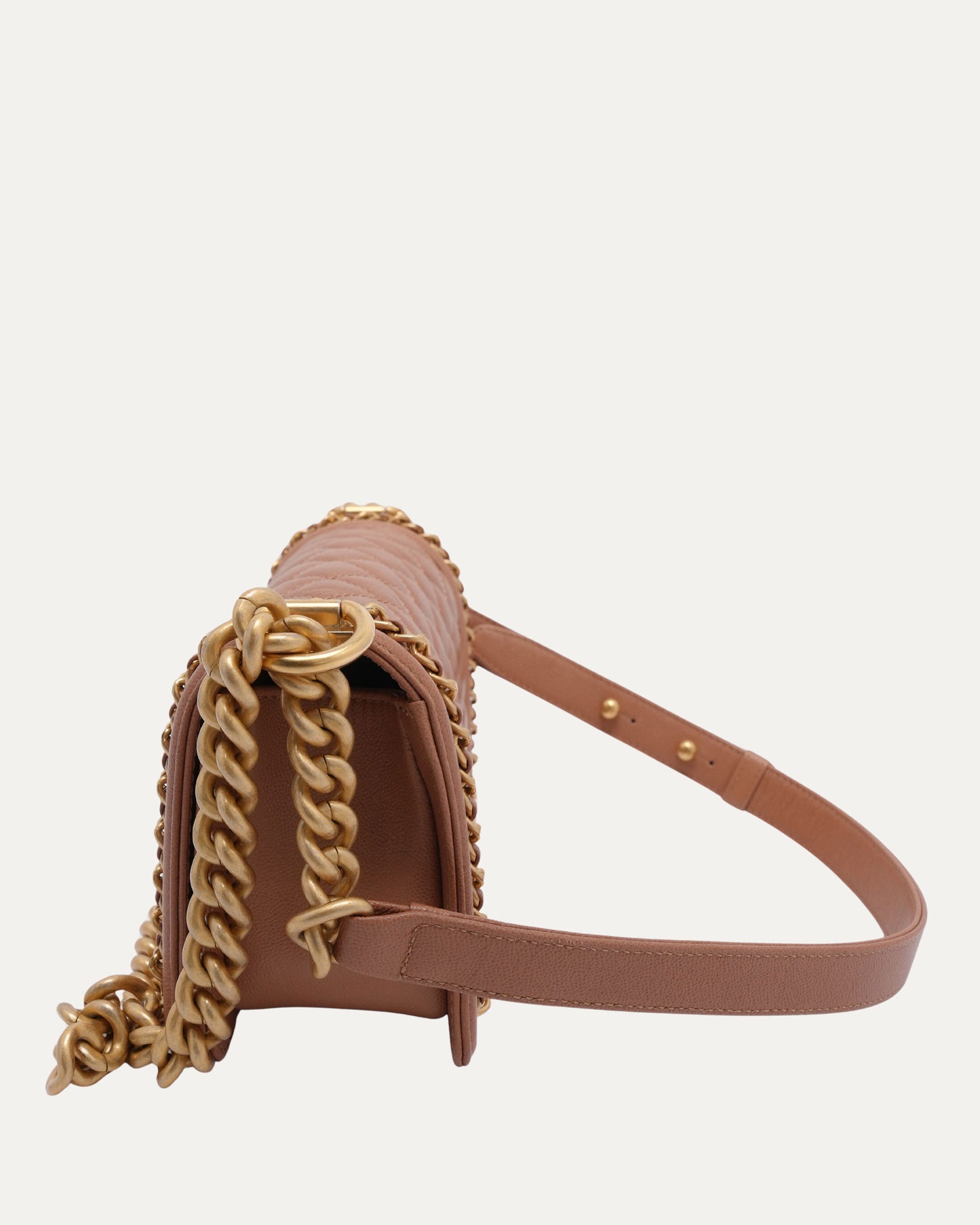 Small Chain Around Quilted Boy Bag