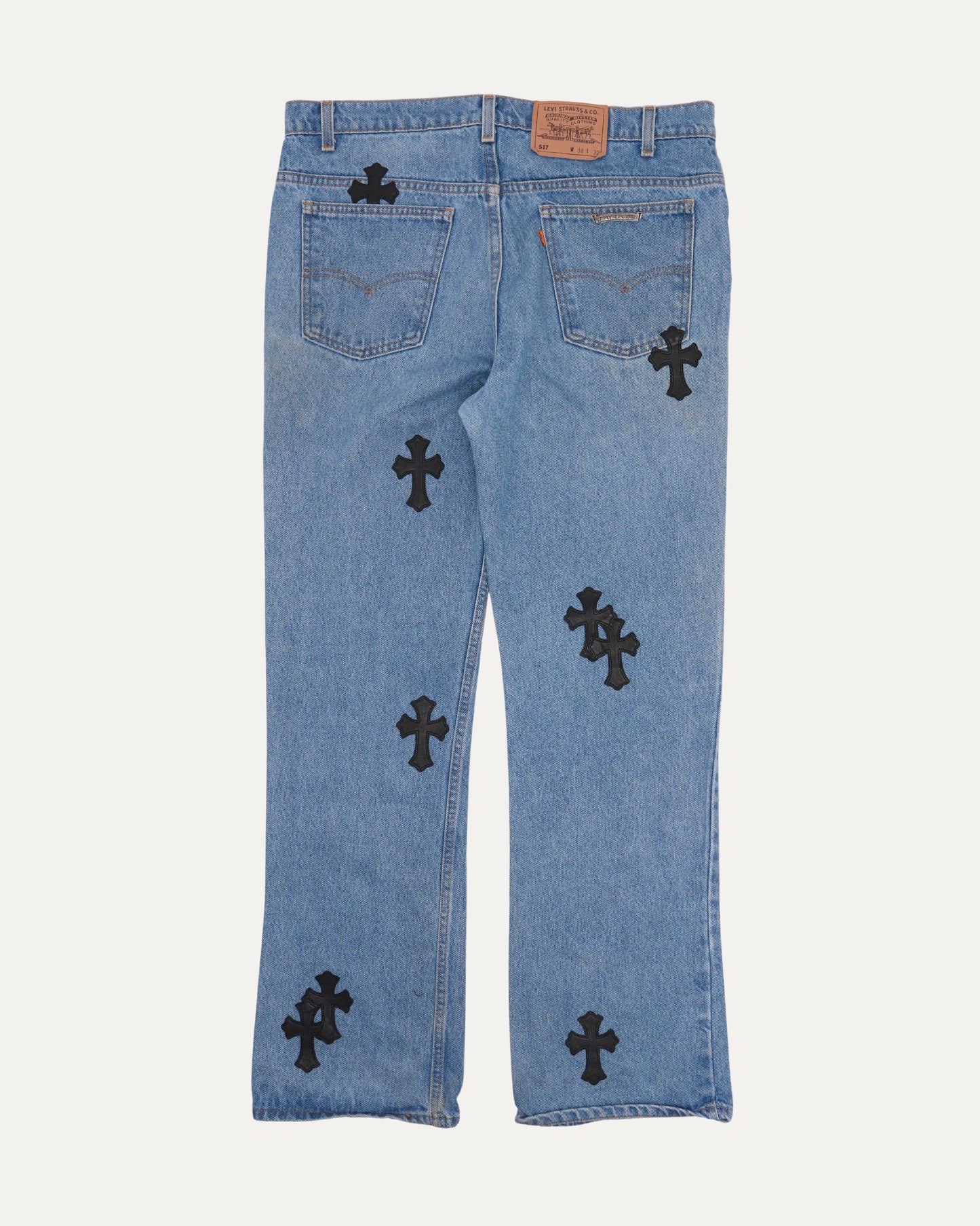 Levi's 517 Orange Tab Cross Patch Jeans