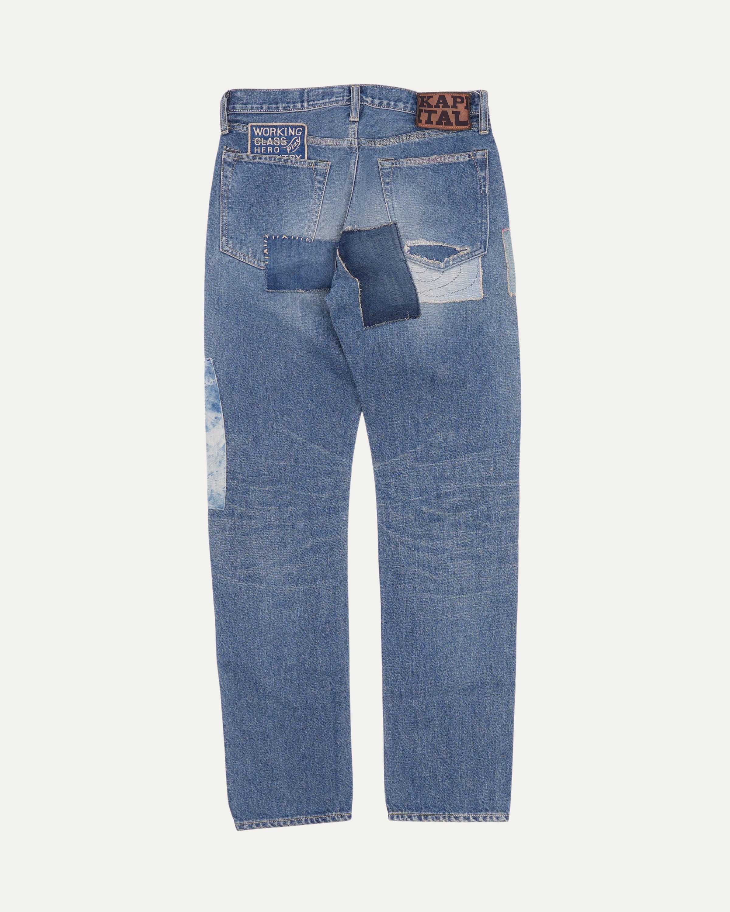 Monkey Cisco Distressed Patchwork Jeans