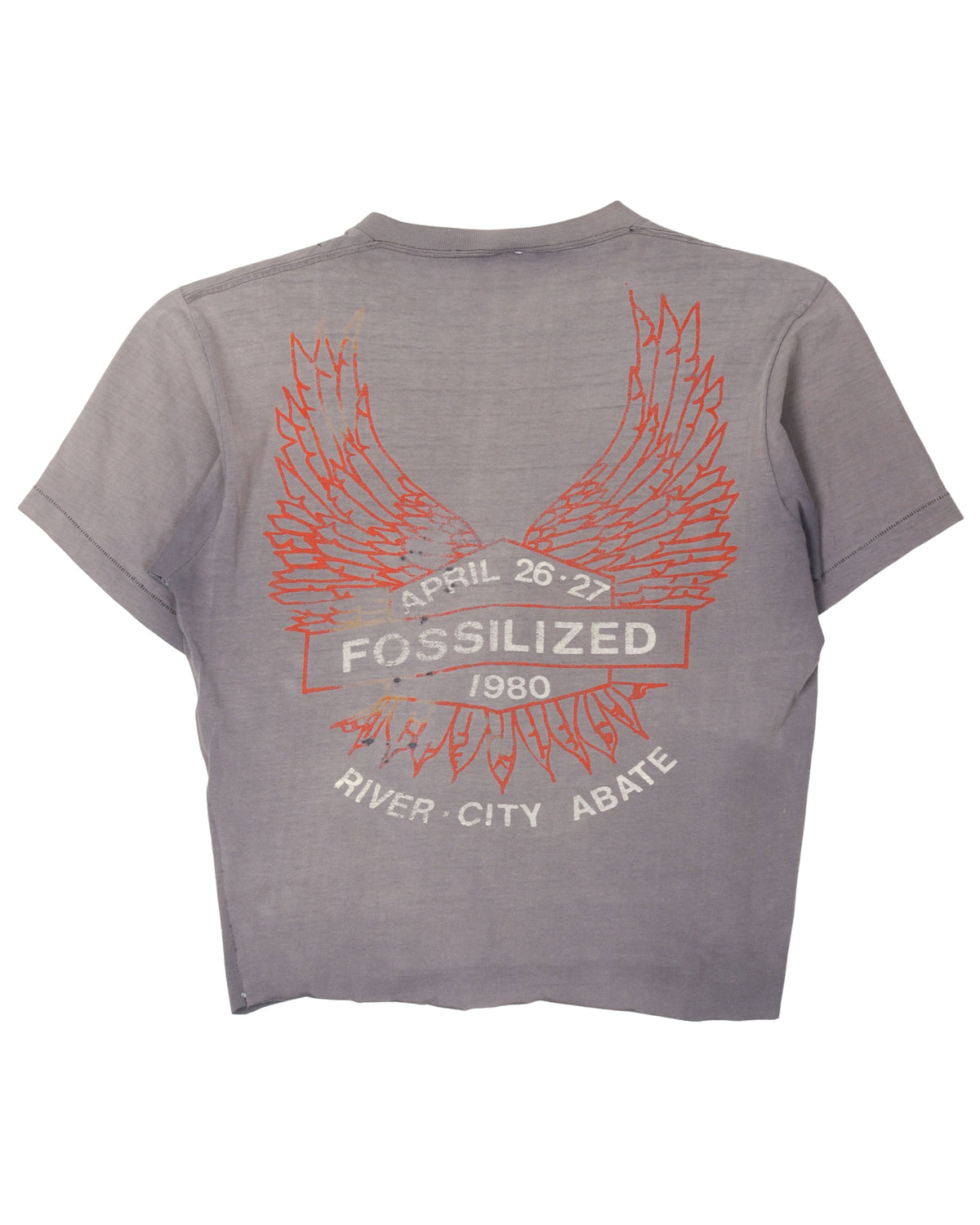 Raw Hem Harley Davidson Fossilized T-Shirt 1980