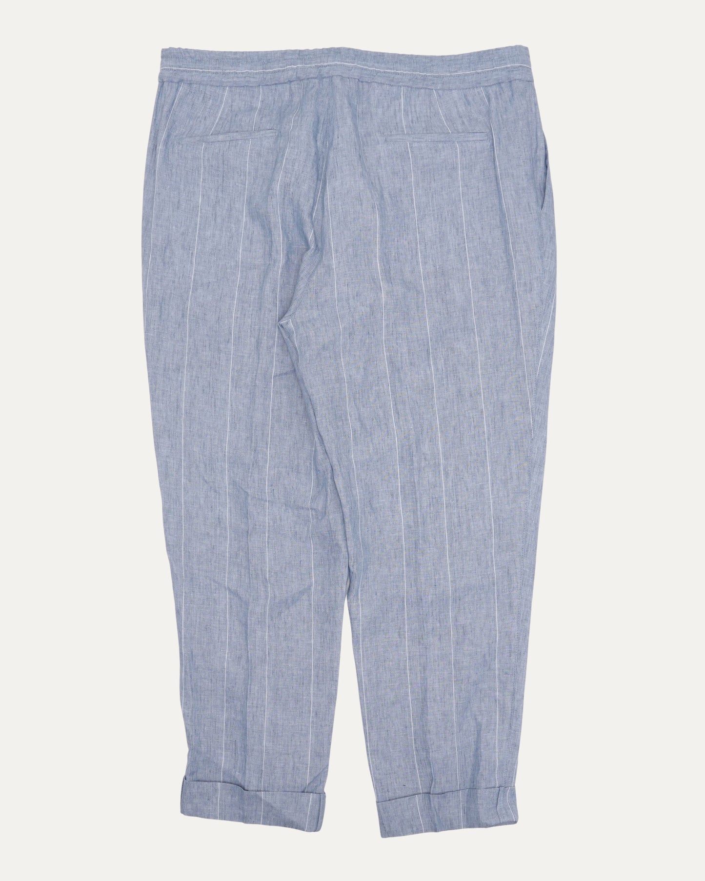 Linen Pleated Drawstring Pants