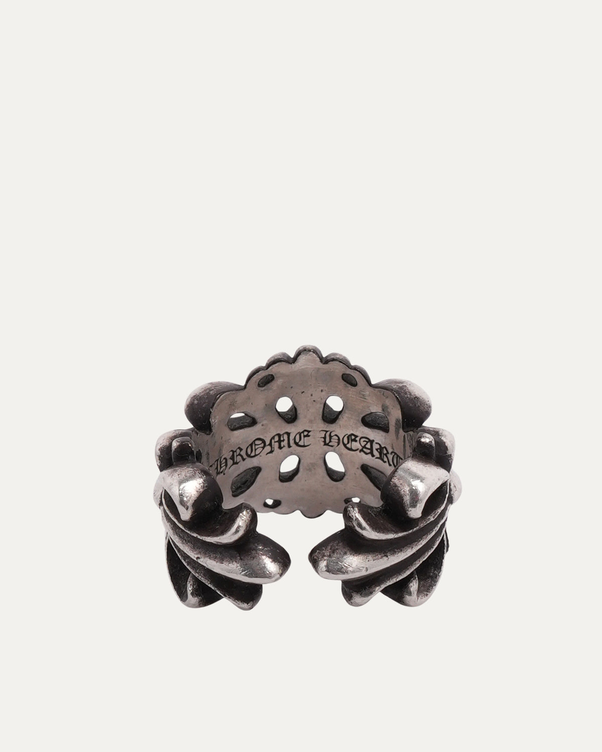 Double Floral Cross Ring