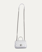Metallic Caviar Quilted Mini Coco Handle Bag