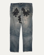 Vintage Repaired Cross Patch Jeans