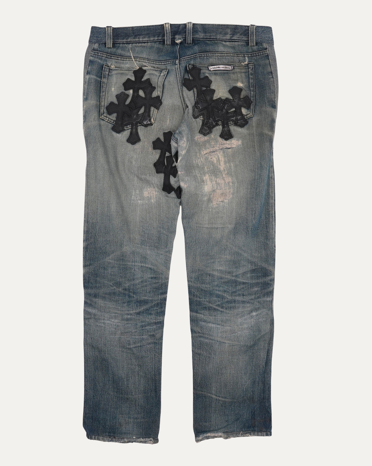 Vintage Repaired Cross Patch Jeans