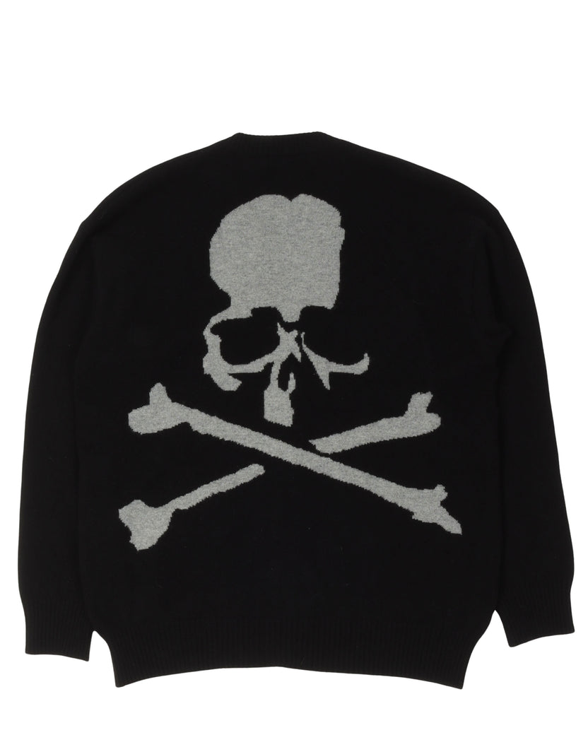 Cashmere Skull & Crossbones Cardigan Sweater