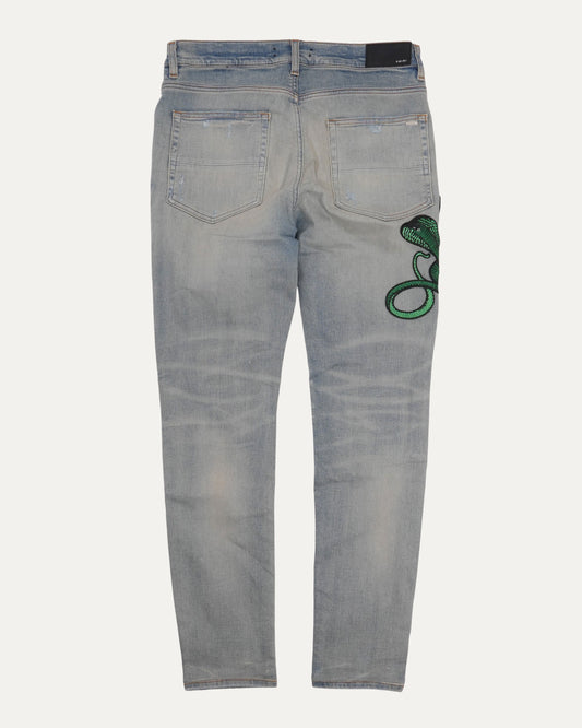 Snake Embroidered MX1 Jeans