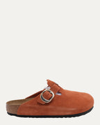 Dagger Embellished Birkenstock Boston Suede Mule
