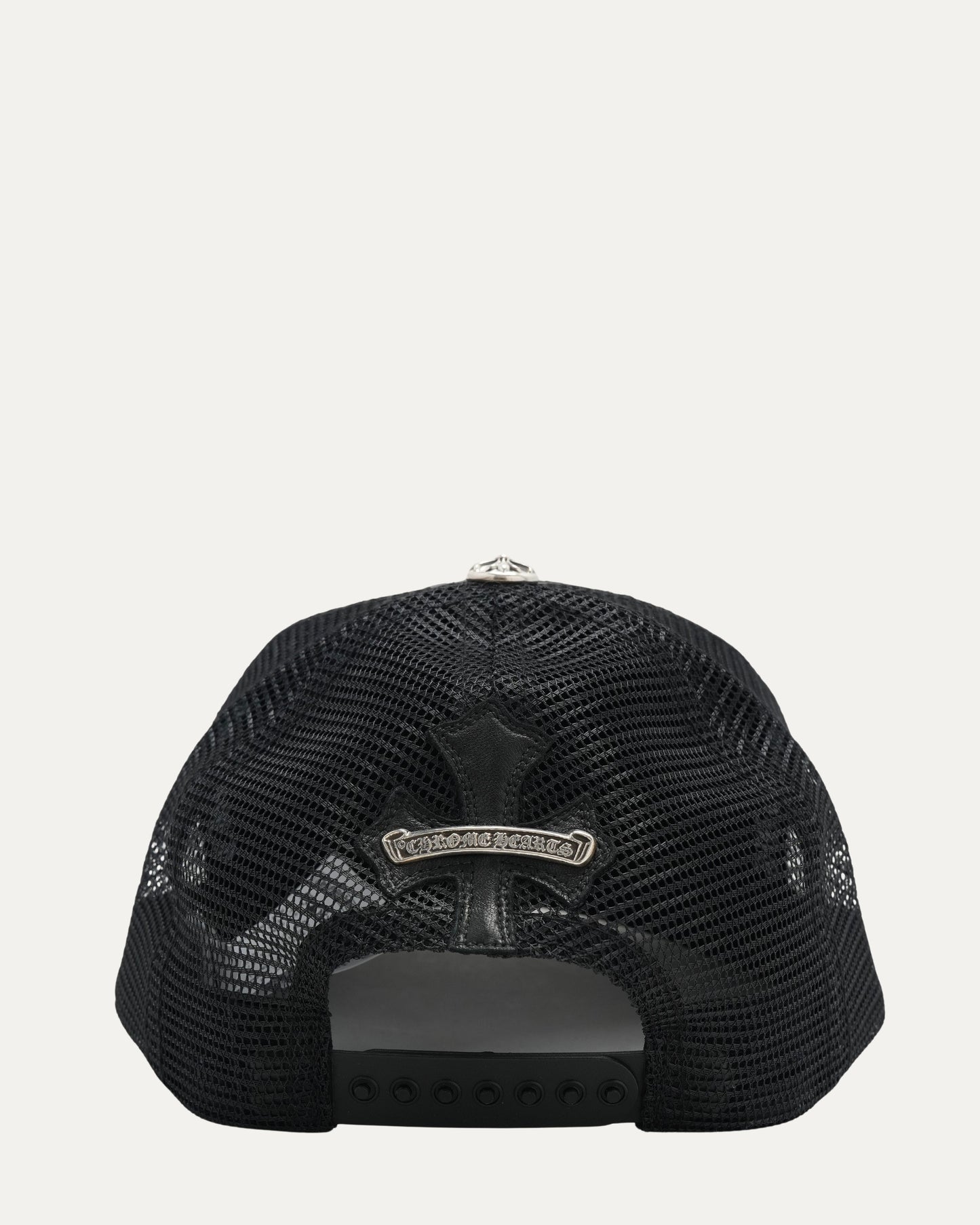 Leather Cross Patch Trucker Hat