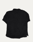 Tonal Animal Print Silk Blend Short Sleeve Shirt