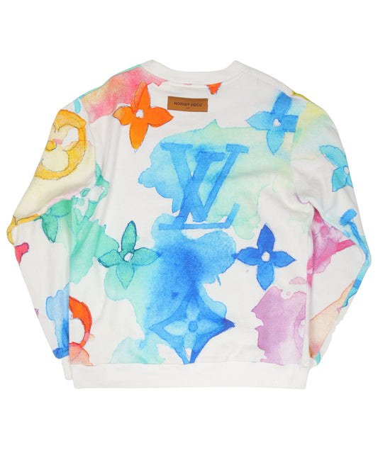 Water Paint Monogram Sweater