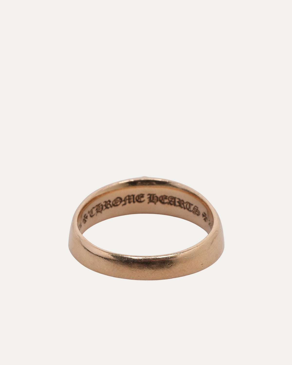 Gold Half Floral Cross Ring