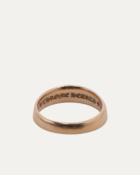 Gold Half Floral Cross Ring