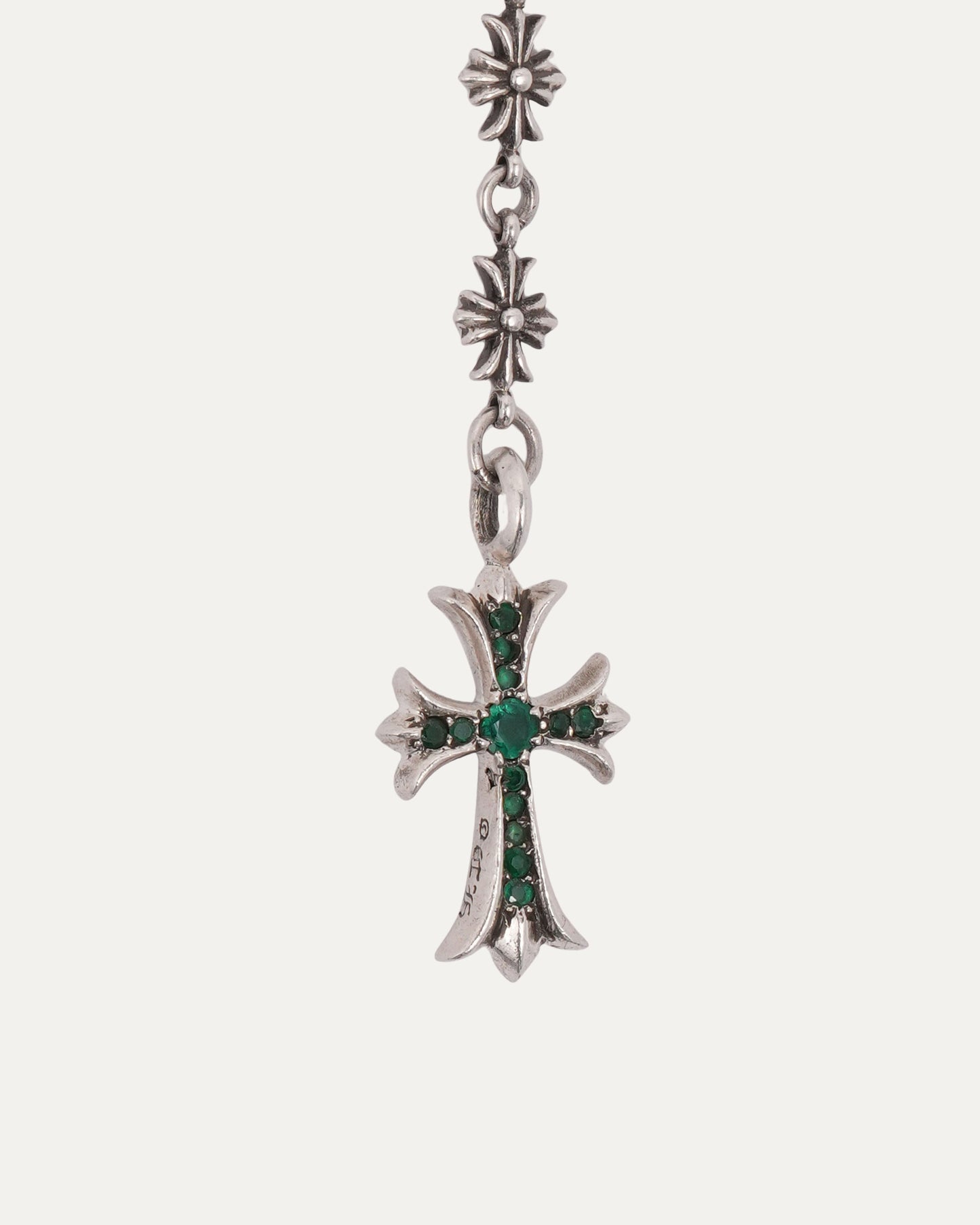 Emerald Tiny E Choke Chain Necklace
