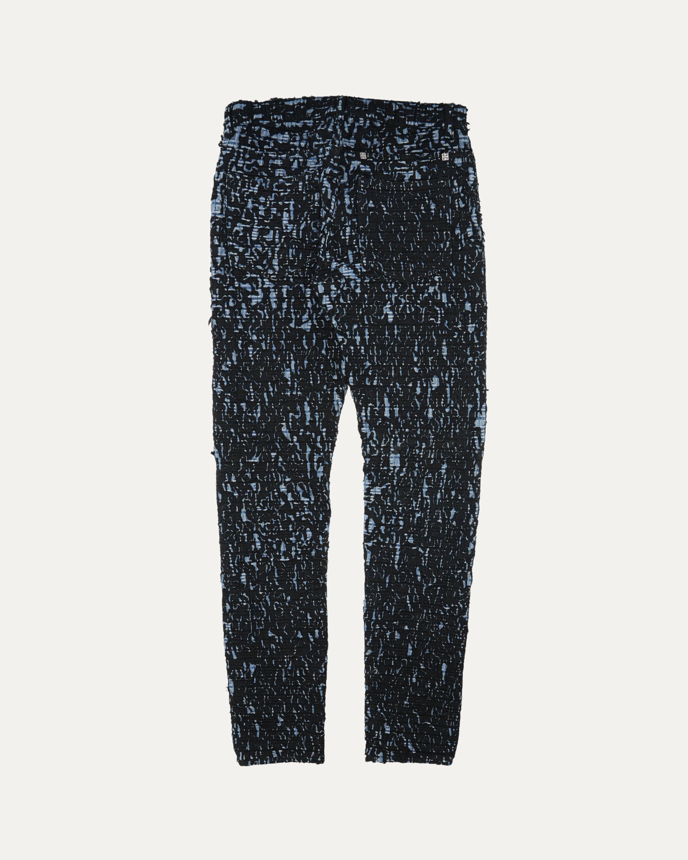 4G Jacquard Shredded Jeans