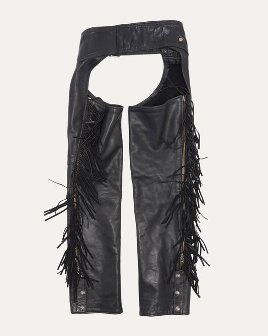 Roller Belt Leather Fringe Chaps